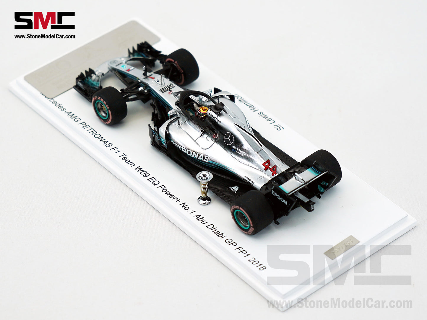 Mercedes F1 W09 #44 Lewis Hamilton Abu Dhabi GP Practice 2018 5x World Champion 1:43 Spark