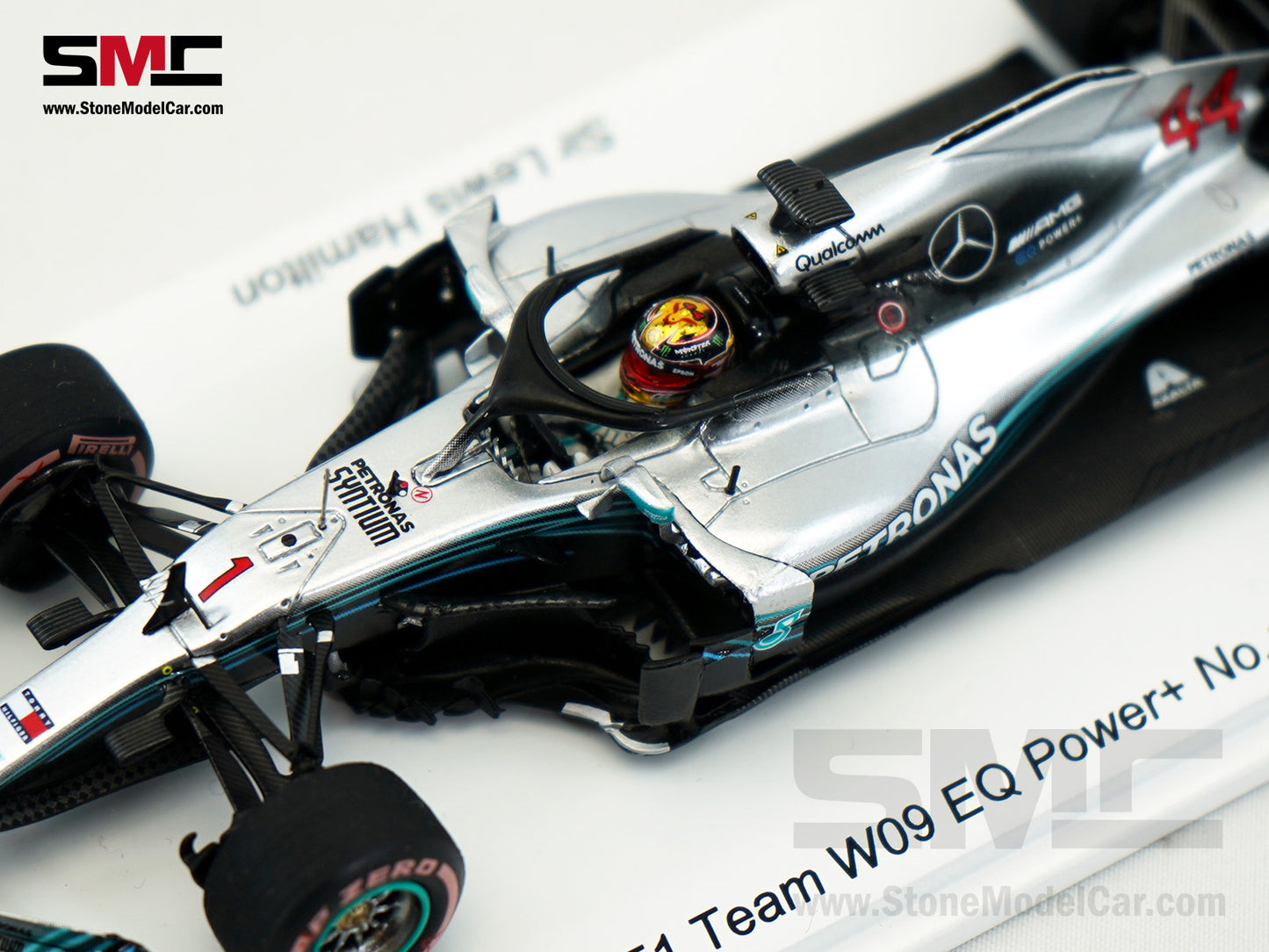 Mercedes F1 W09 #44 Lewis Hamilton Abu Dhabi GP Practice 2018 5x World Champion 1:43 Spark