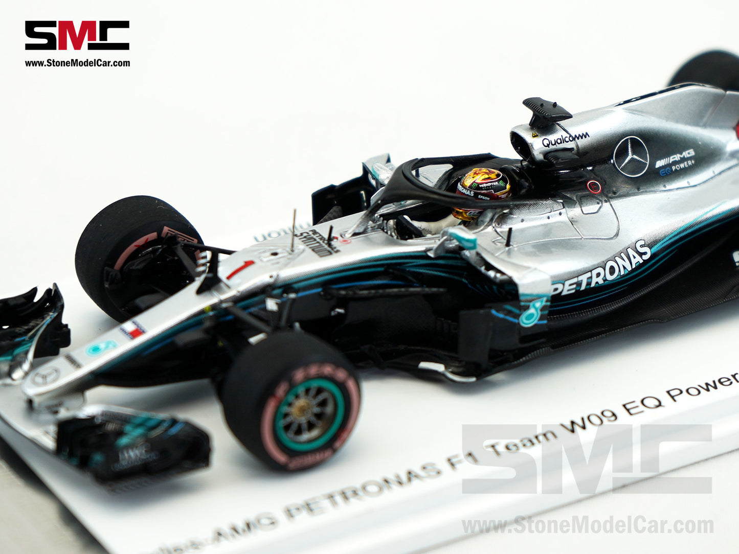 Mercedes F1 W09 #44 Lewis Hamilton Abu Dhabi GP Practice 2018 5x World Champion 1:43 Spark