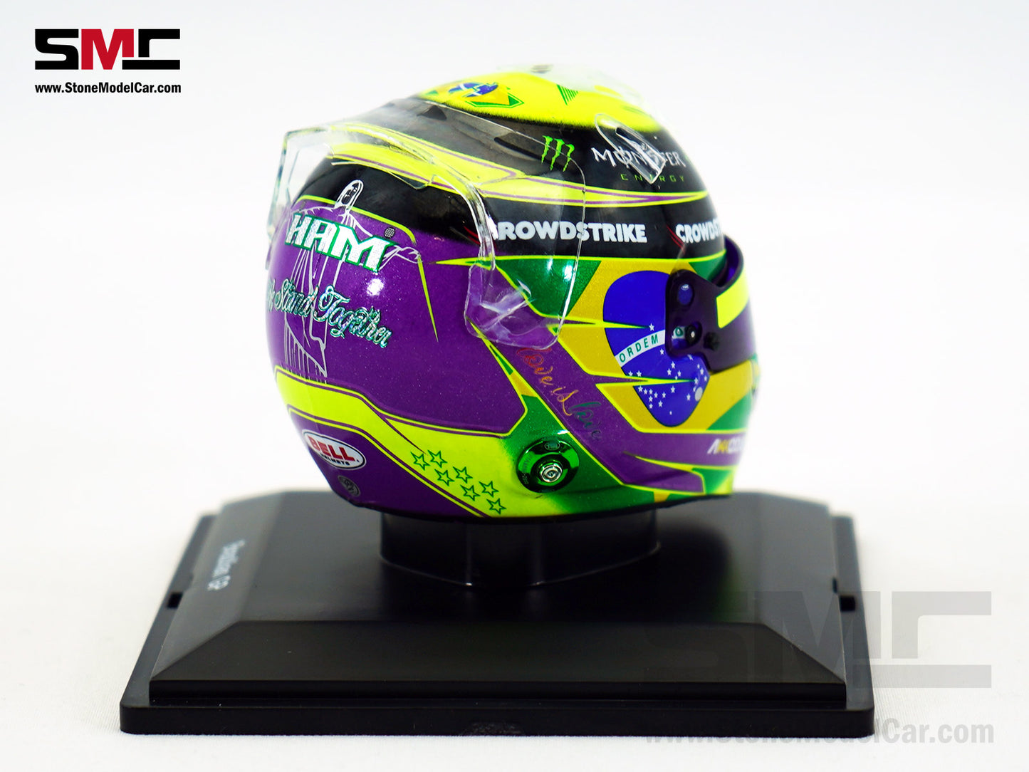 Mercedes F1 W13 #44 Lewis Hamilton Brazil GP 2022 7x Times World Champion Spark 1:5 Helmet