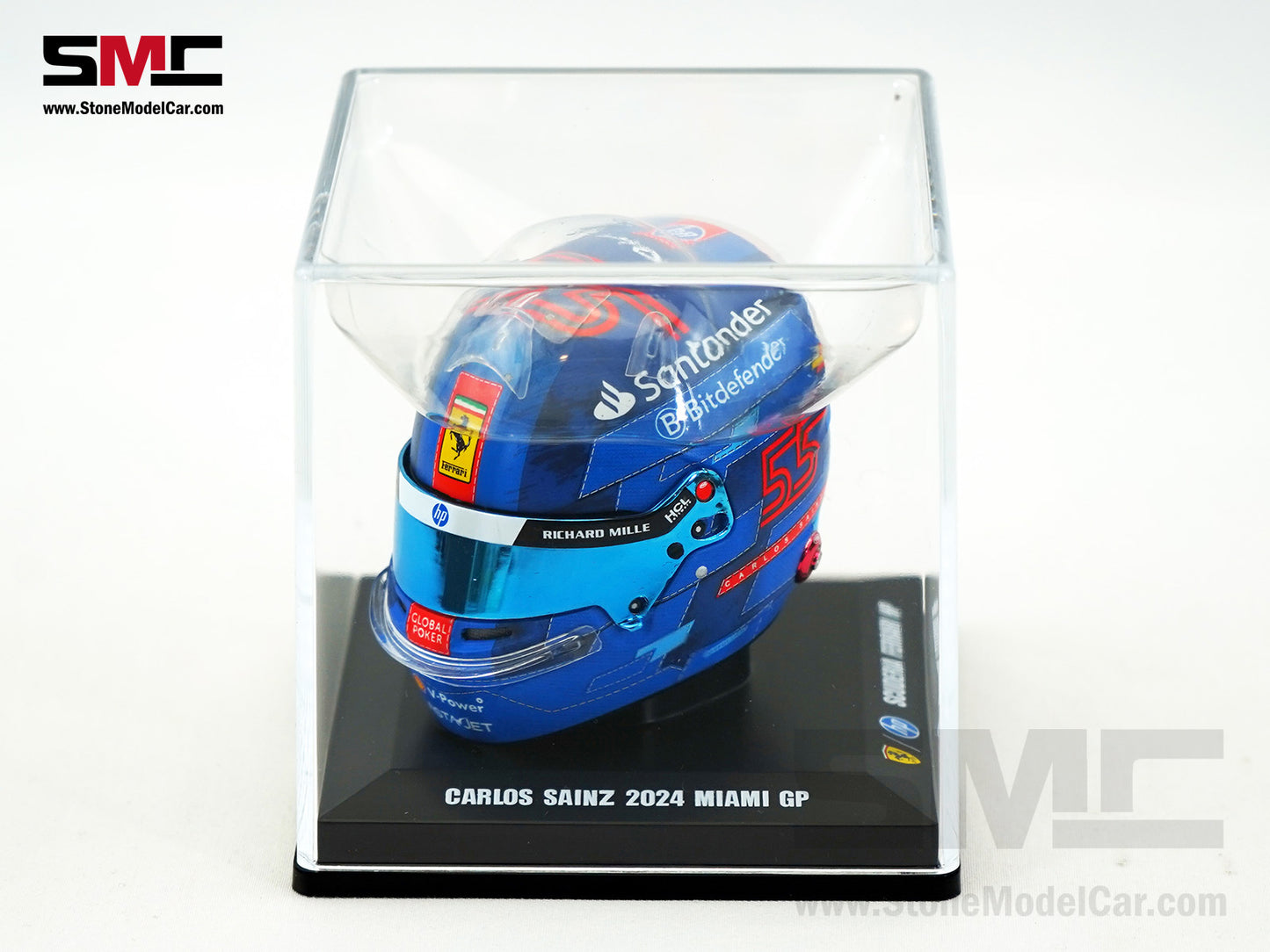 Ferrari F1 SF-24 #55 Carlos Sainz USA Miami GP 2024 Looksmart 1:5 Helmet