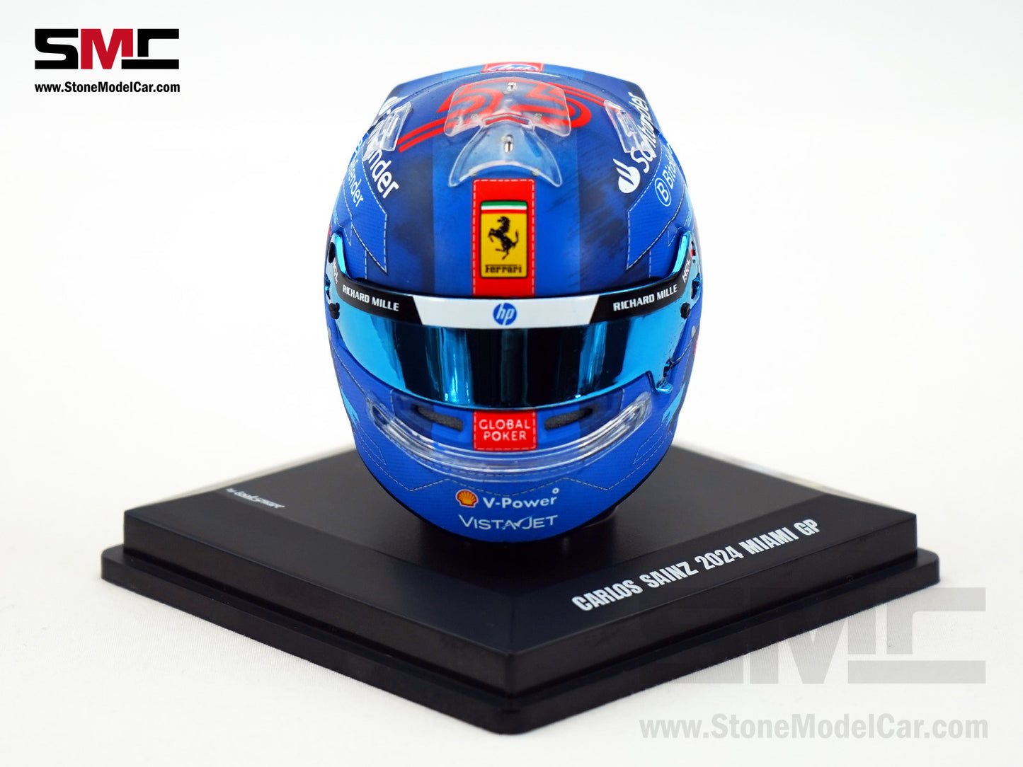 Ferrari F1 SF-24 #55 Carlos Sainz USA Miami GP 2024 Looksmart 1:5 Helmet