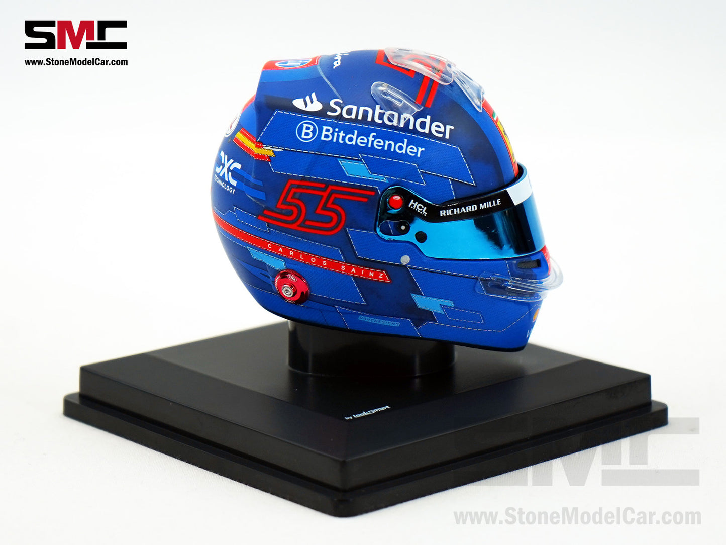 Ferrari F1 SF-24 #55 Carlos Sainz USA Miami GP 2024 Looksmart 1:5 Helmet