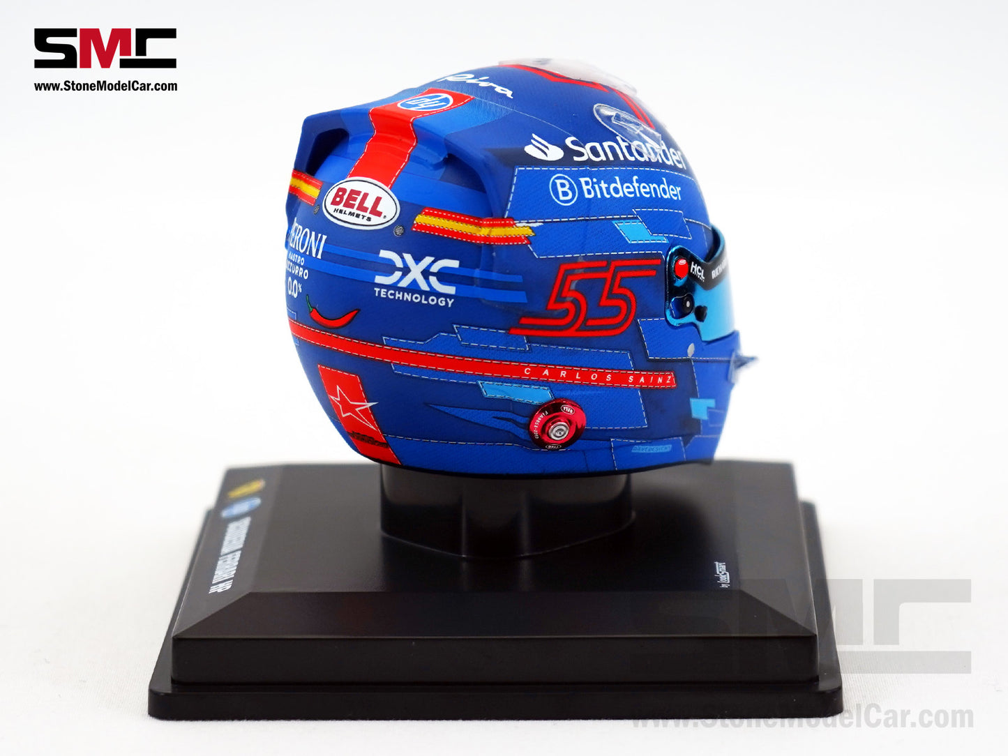 Ferrari F1 SF-24 #55 Carlos Sainz USA Miami GP 2024 Looksmart 1:5 Helmet