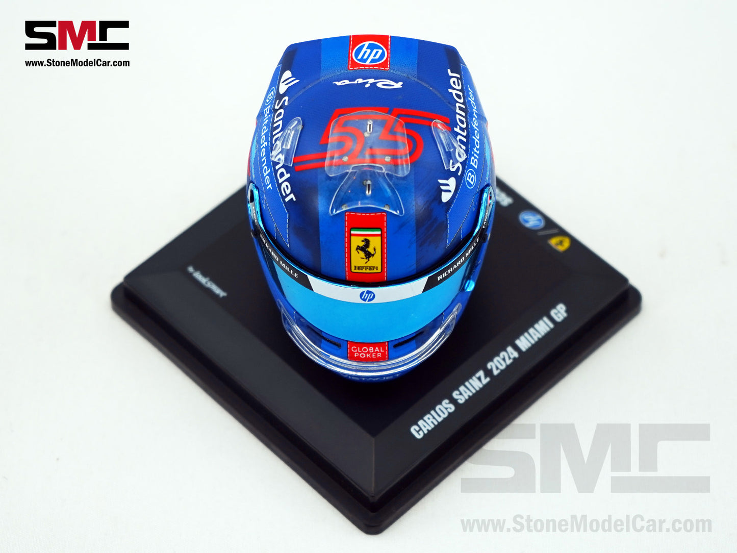 Ferrari F1 SF-24 #55 Carlos Sainz USA Miami GP 2024 Looksmart 1:5 Helmet