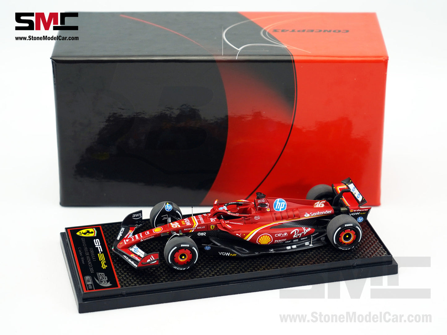 Ferrari F1 SF-24 #16 Charles Leclerc Winner Monaco GP 2024 BBR 1:43 BBRC303A