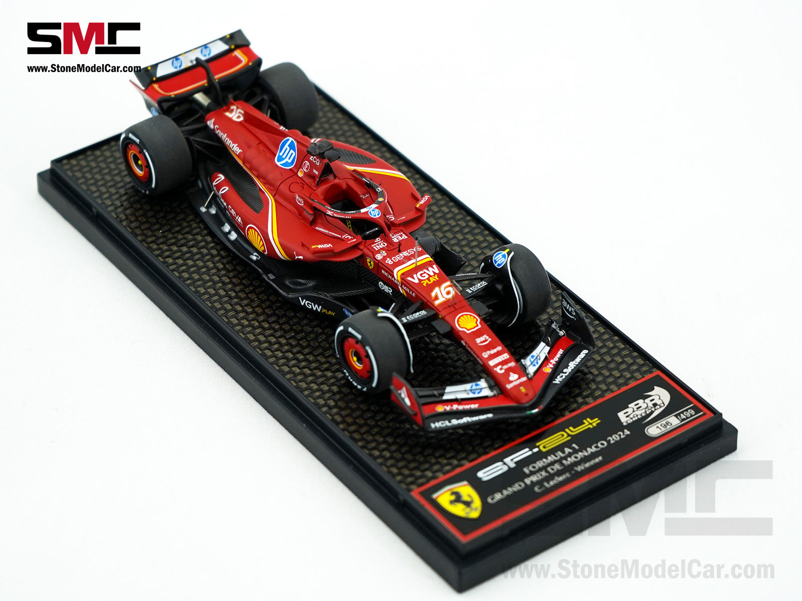 BBR sf-24 モナコGP ルクレール優勝 FERRARI F1 SF24 ルクレール モナコGP優勝 2024 N16 Bburago 1/43