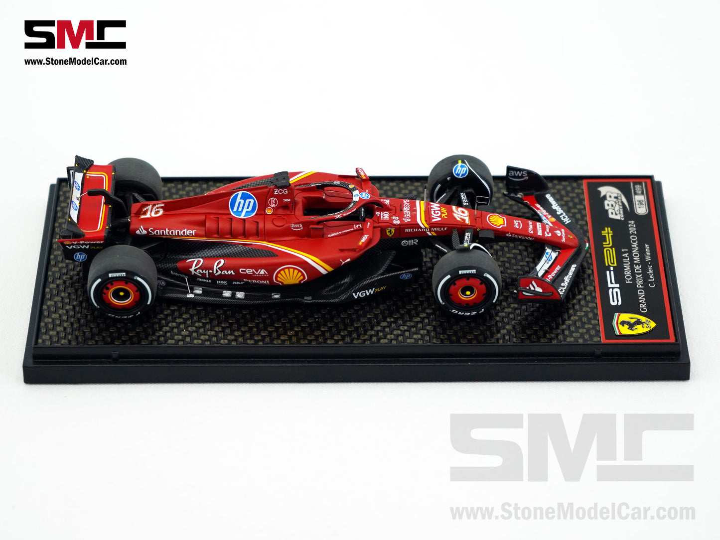 Ferrari F1 SF-24 #16 Charles Leclerc Winner Monaco GP 2024 BBR 1:43 BBRC303A