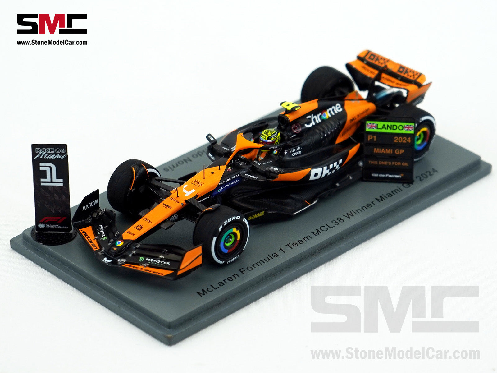McLaren F1 MCL38 #4 Lando Norris Miami GP 2024 1st Career Win 1:43