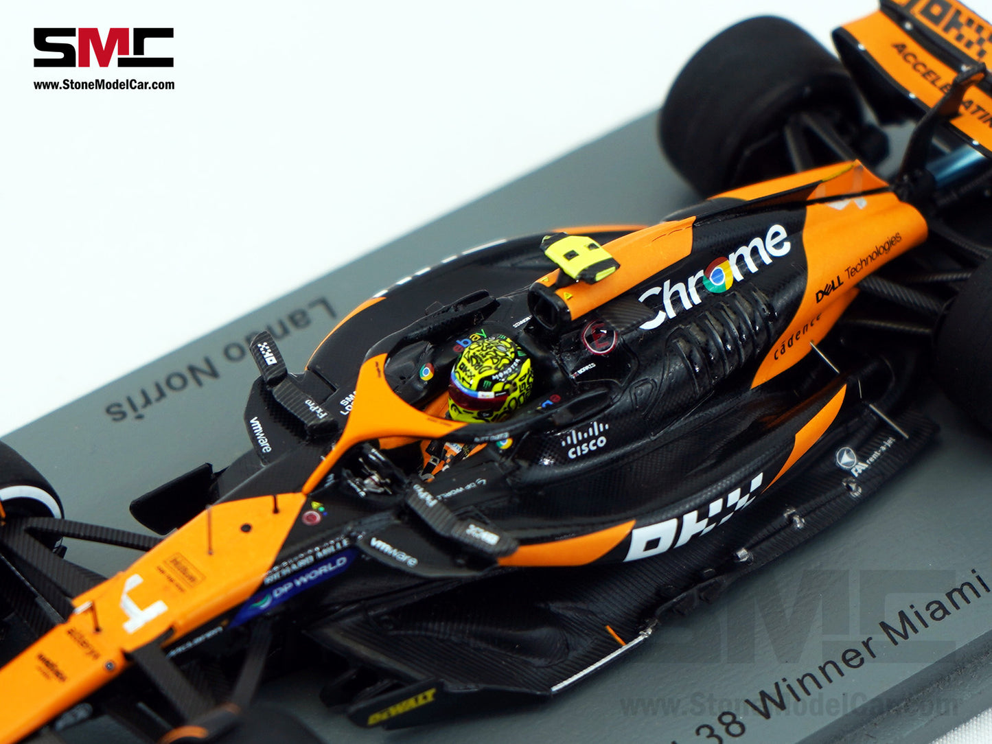 McLaren F1 MCL38 #4 Lando Norris Miami GP 2024 1st Career Win 1:43 Spark + Decal