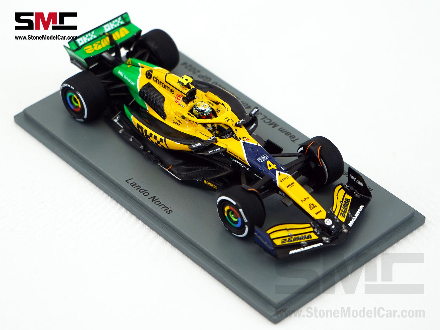 McLaren F1 MCL38 #4 Lando Norris 4th Monaco GP 2024 Special Livery 1:43 Spark S9538