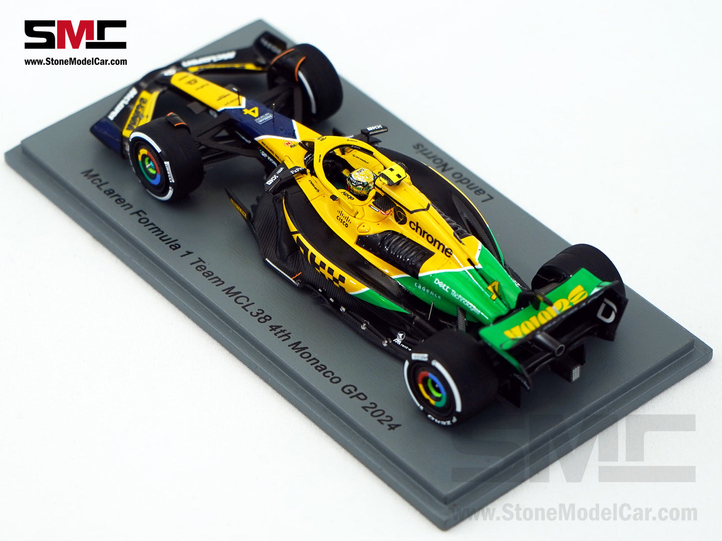 McLaren F1 MCL38 #4 Lando Norris 4th Monaco GP 2024 Special Livery 1:43 Spark S9538