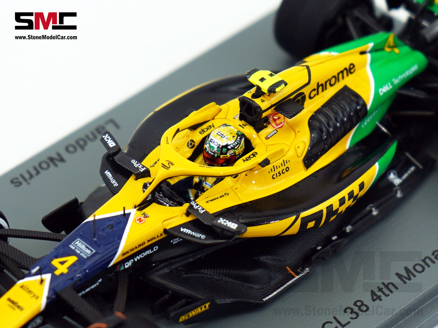 McLaren F1 MCL38 #4 Lando Norris 4th Monaco GP 2024 Special Livery 1:43 Spark S9538