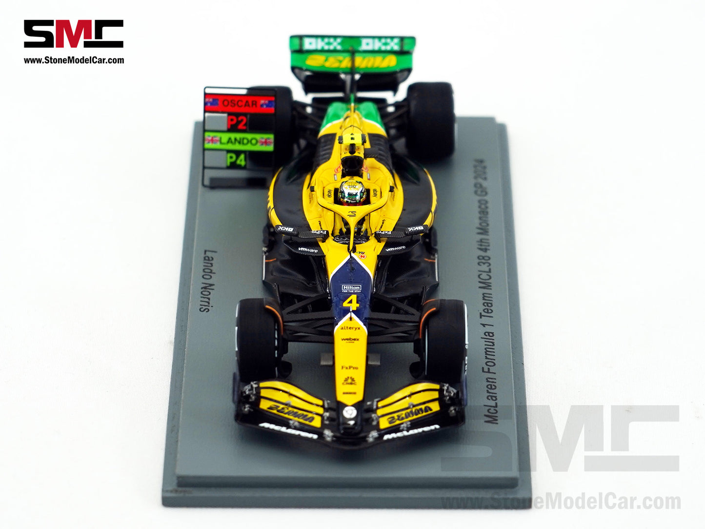 McLaren F1 MCL38 #4 Lando Norris 4th Monaco GP 2024 Special Livery 1:43 Spark S9538