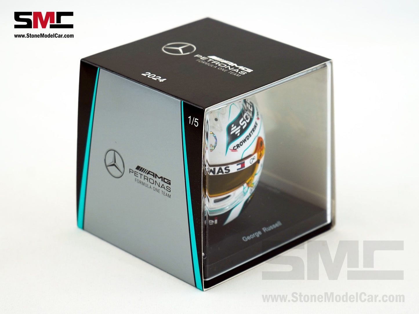 Mercedes F1 W15 #63 George Russell Qatar GP 2024 Special Livery Spark 1:5 Helmet