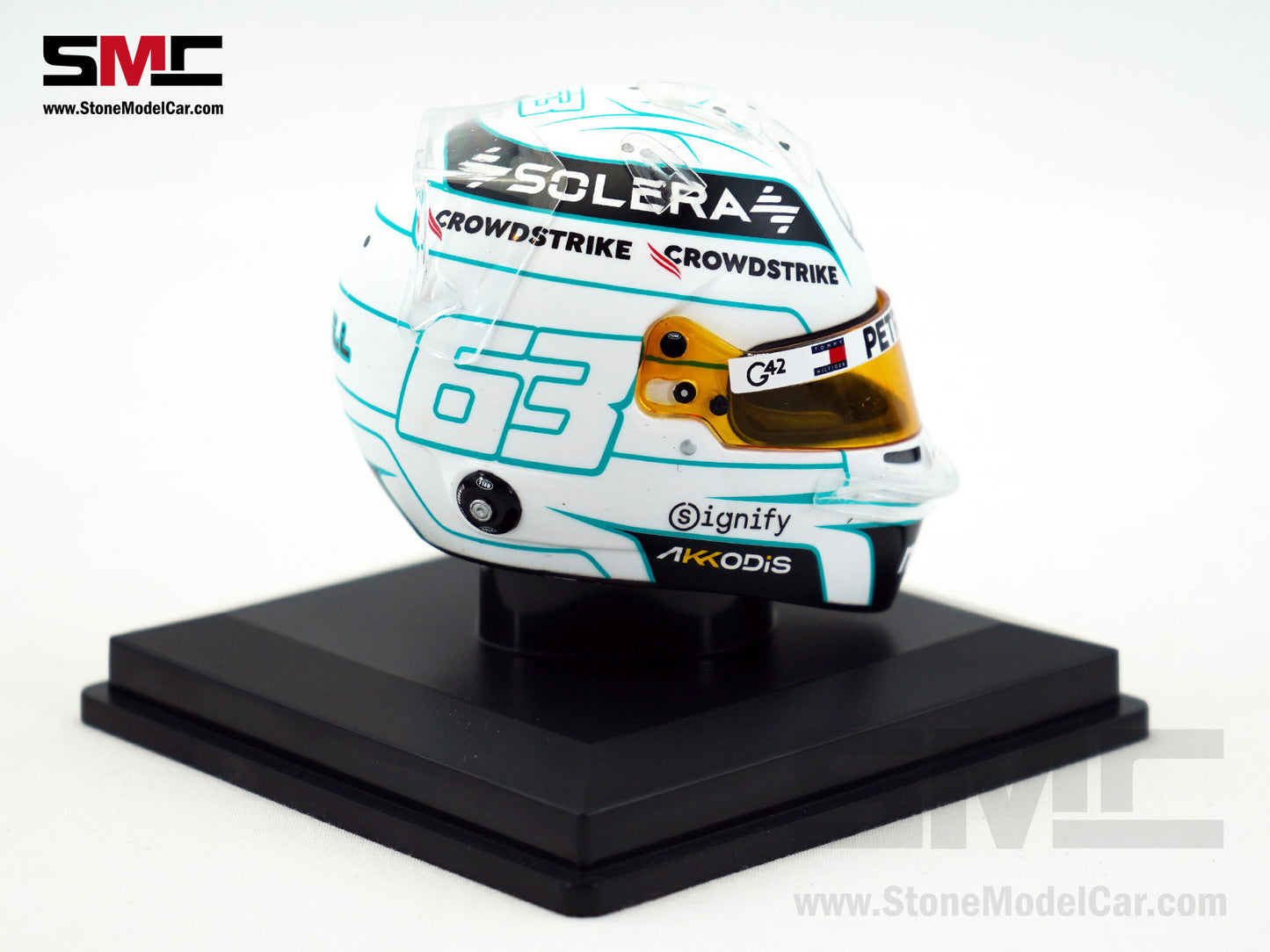 Mercedes F1 W15 #63 George Russell Qatar GP 2024 Special Livery Spark 1:5 Helmet