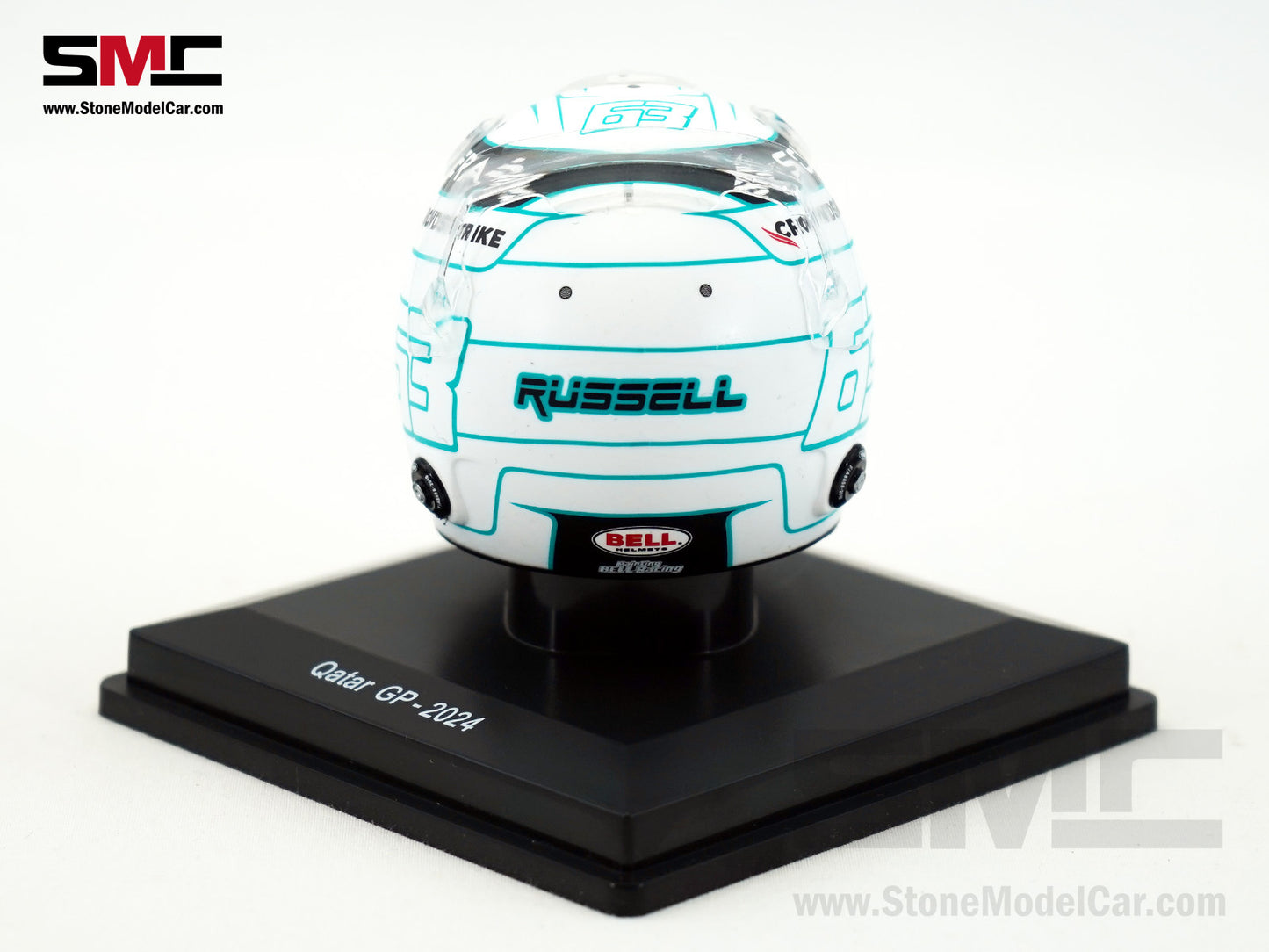 Mercedes F1 W15 #63 George Russell Qatar GP 2024 Special Livery Spark 1:5 Helmet