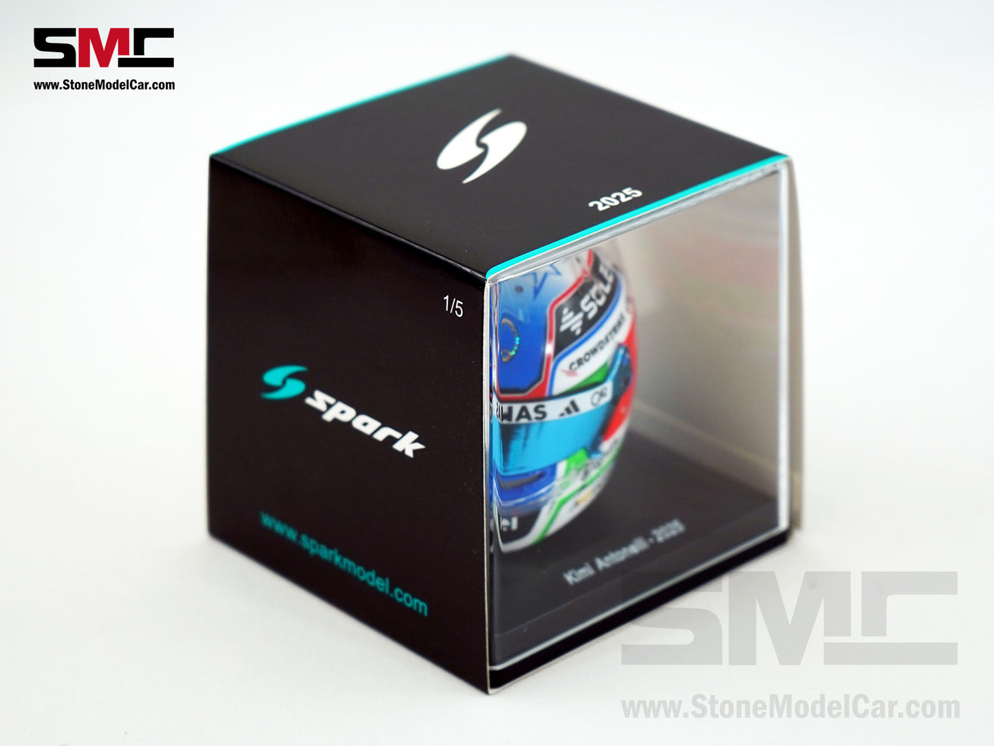 Mercedes F1 W16 #12 Kimi Antonelli Australian GP 2025 1st Career Point Spark 1:5 Miniature Helmet