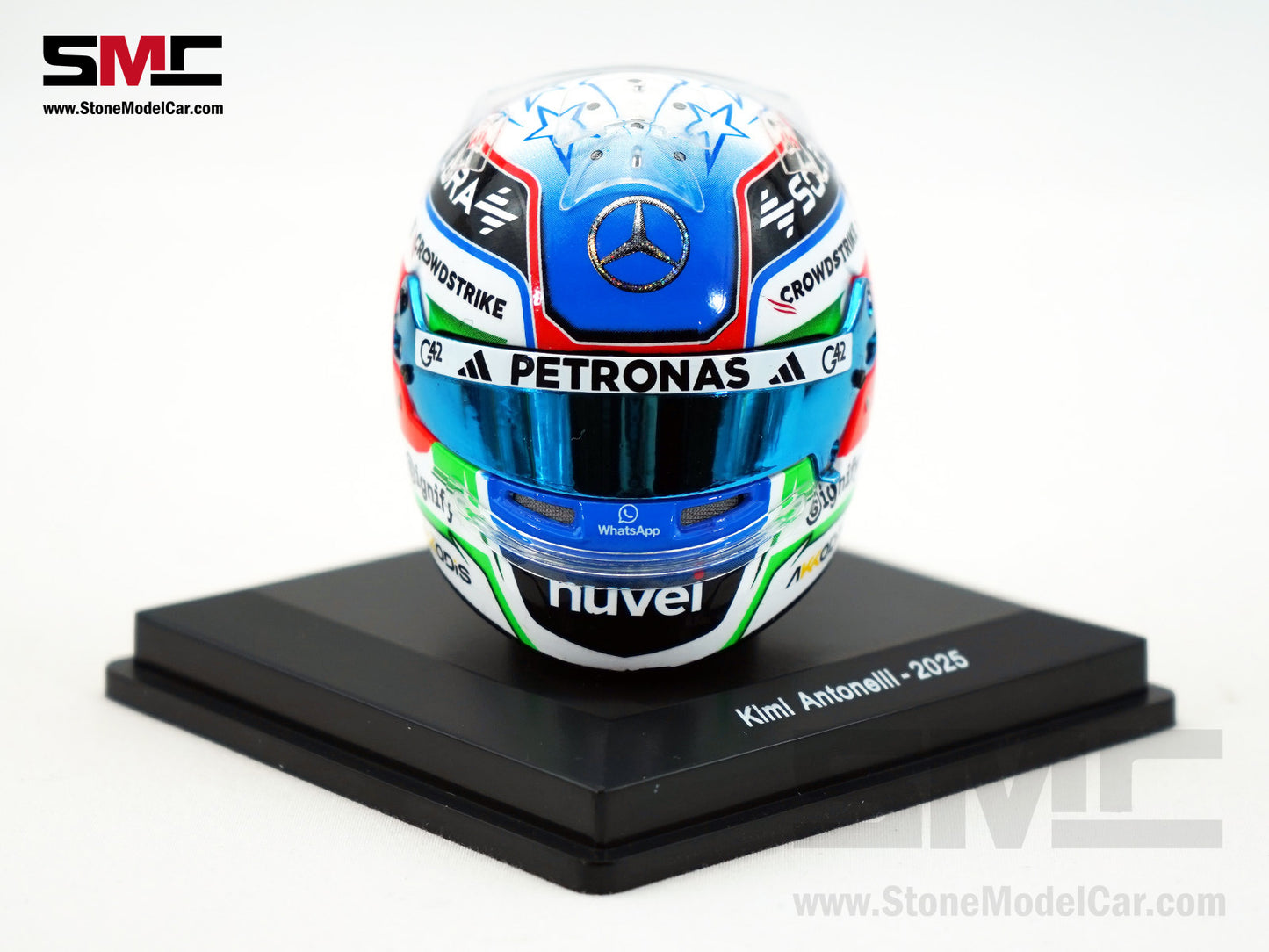 Mercedes F1 W16 #12 Kimi Antonelli Australian GP 2025 1st Career Point Spark 1:5 Miniature Helmet