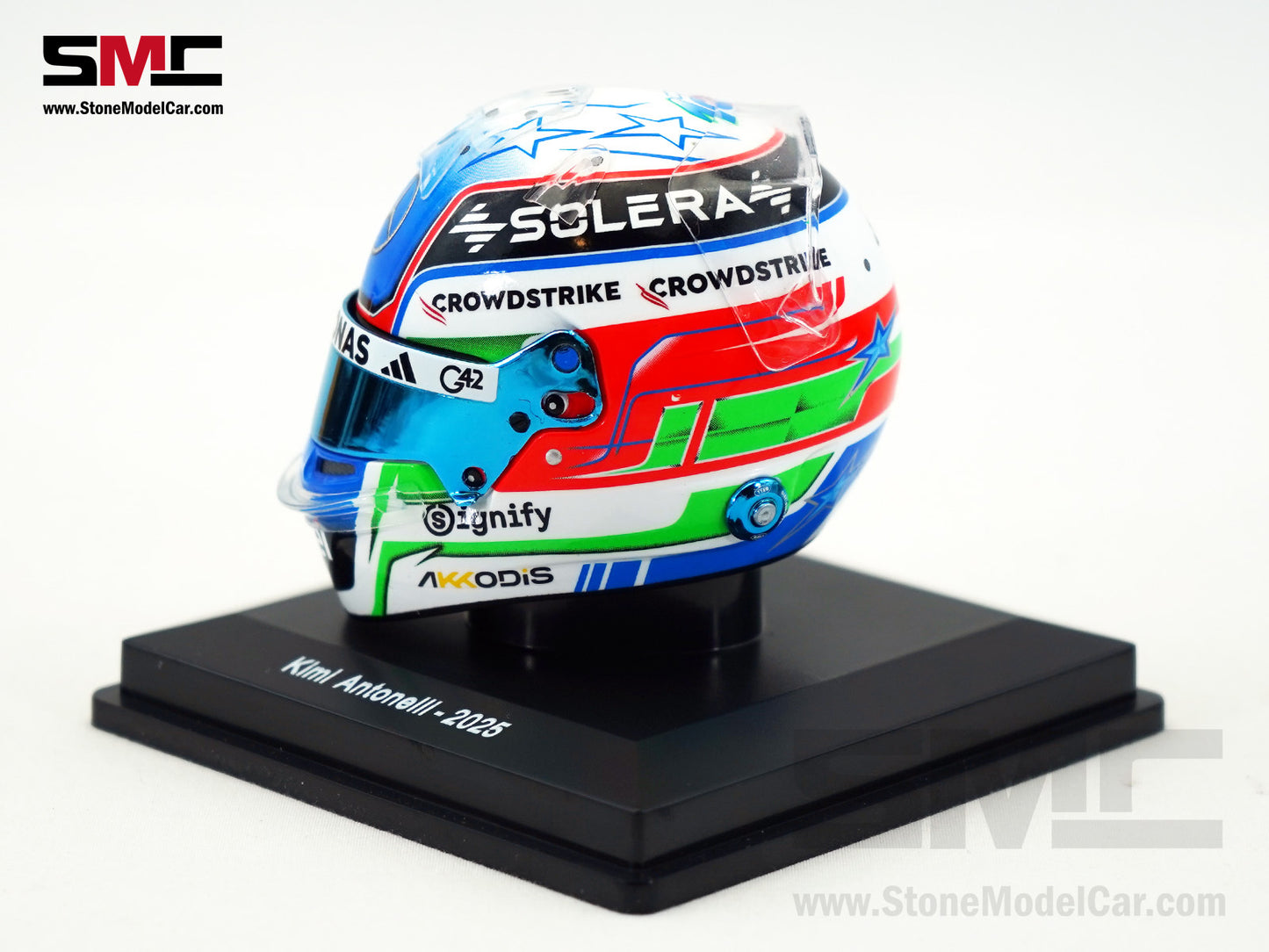 Mercedes F1 W16 #12 Kimi Antonelli Australian GP 2025 1st Career Point Spark 1:5 Miniature Helmet