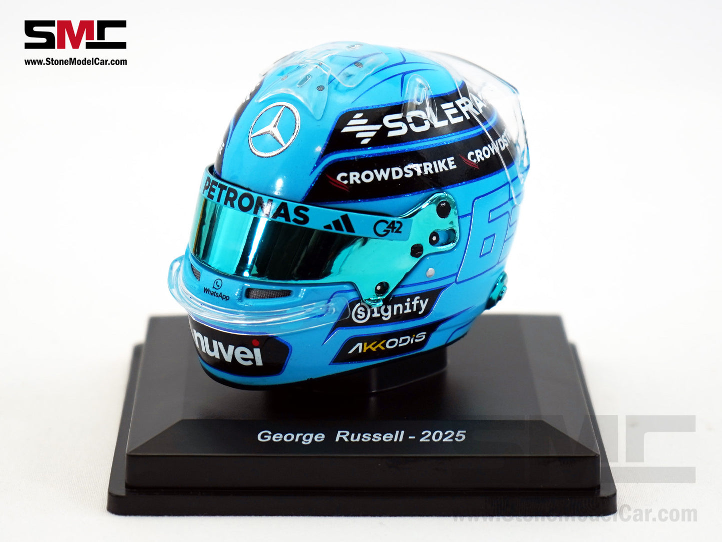 Mercedes F1 W16 #63 George Russell Year 2025 Canada GP Winner Spark 1:5 Helmet