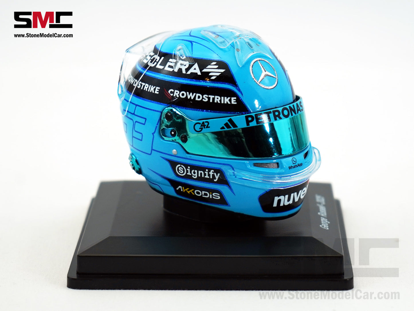 Mercedes F1 W16 #63 George Russell Year 2025 Canada GP Winner Spark 1:5 Helmet