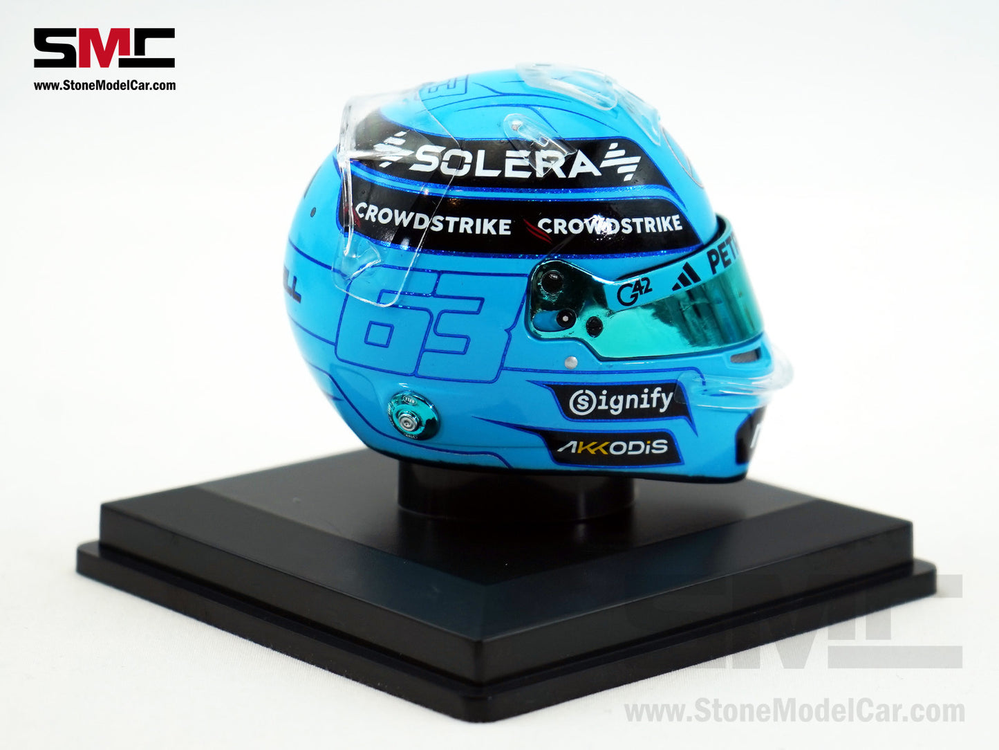 Mercedes F1 W16 #63 George Russell Year 2025 Canada GP Winner Spark 1:5 Helmet