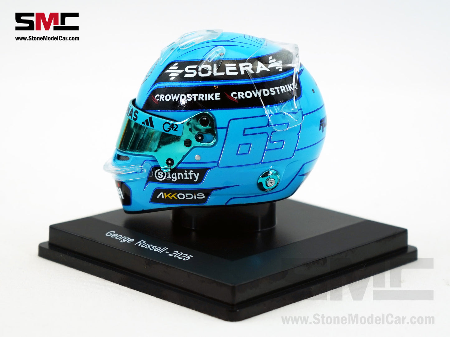 Mercedes F1 W16 #63 George Russell Year 2025 Canada GP Winner Spark 1:5 Helmet