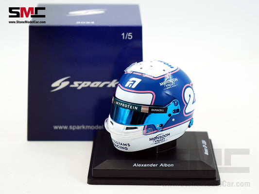 Williams F1 FW46 #23 Alexander Albon Monaco GP 2024 Special Livery Spark 1:5 Miniature Helmet