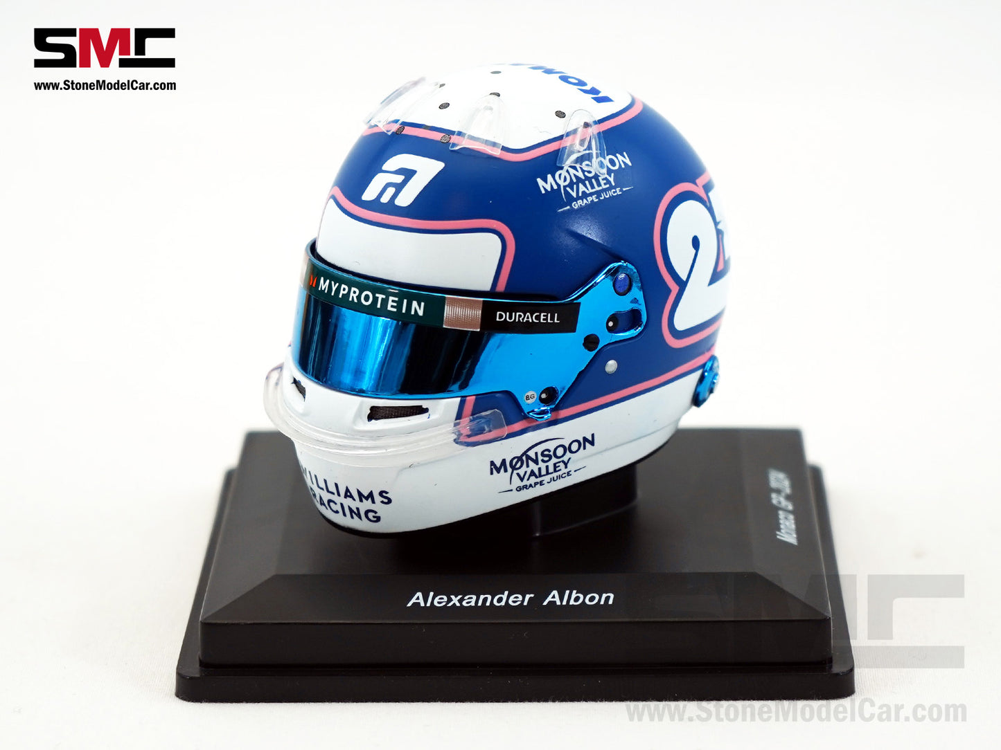 Williams F1 FW46 #23 Alexander Albon Monaco GP 2024 Special Livery Spark 1:5 Miniature Helmet