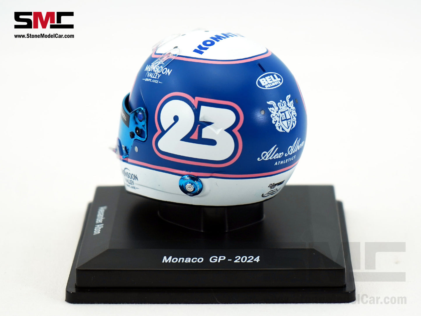 Williams F1 FW46 #23 Alexander Albon Monaco GP 2024 Special Livery Spark 1:5 Miniature Helmet