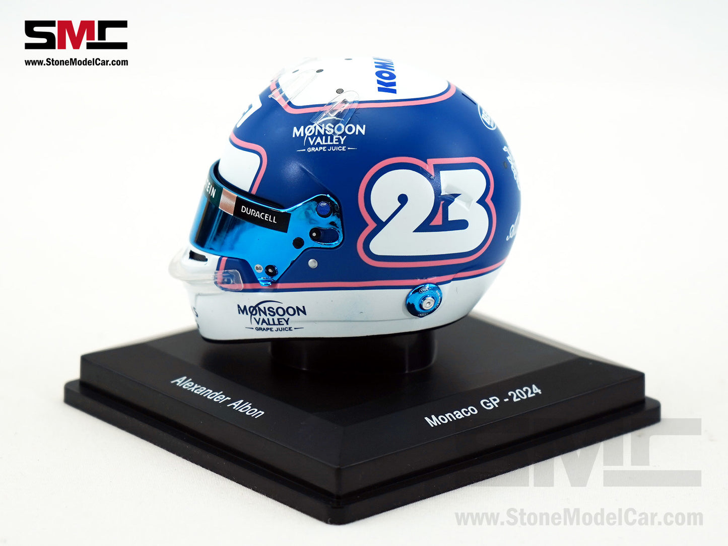 Williams F1 FW46 #23 Alexander Albon Monaco GP 2024 Special Livery Spark 1:5 Miniature Helmet