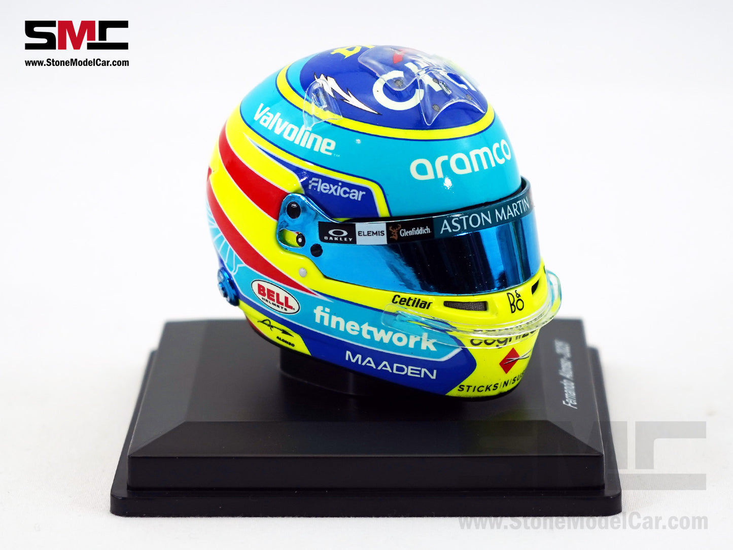 Aston Martin F1 AMR25 #14 Fernando Alonso Season 2025 Spark 1:5 Miniature Helmet Model