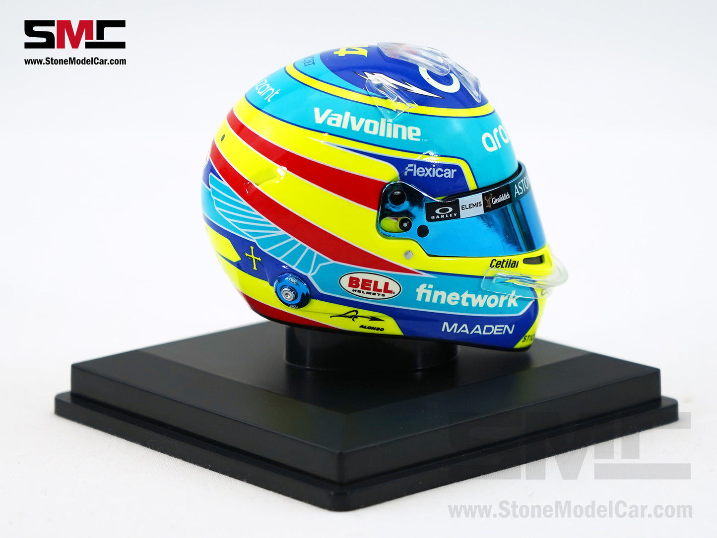 Aston Martin F1 AMR25 #14 Fernando Alonso Season 2025 Spark 1:5 Miniature Helmet Model
