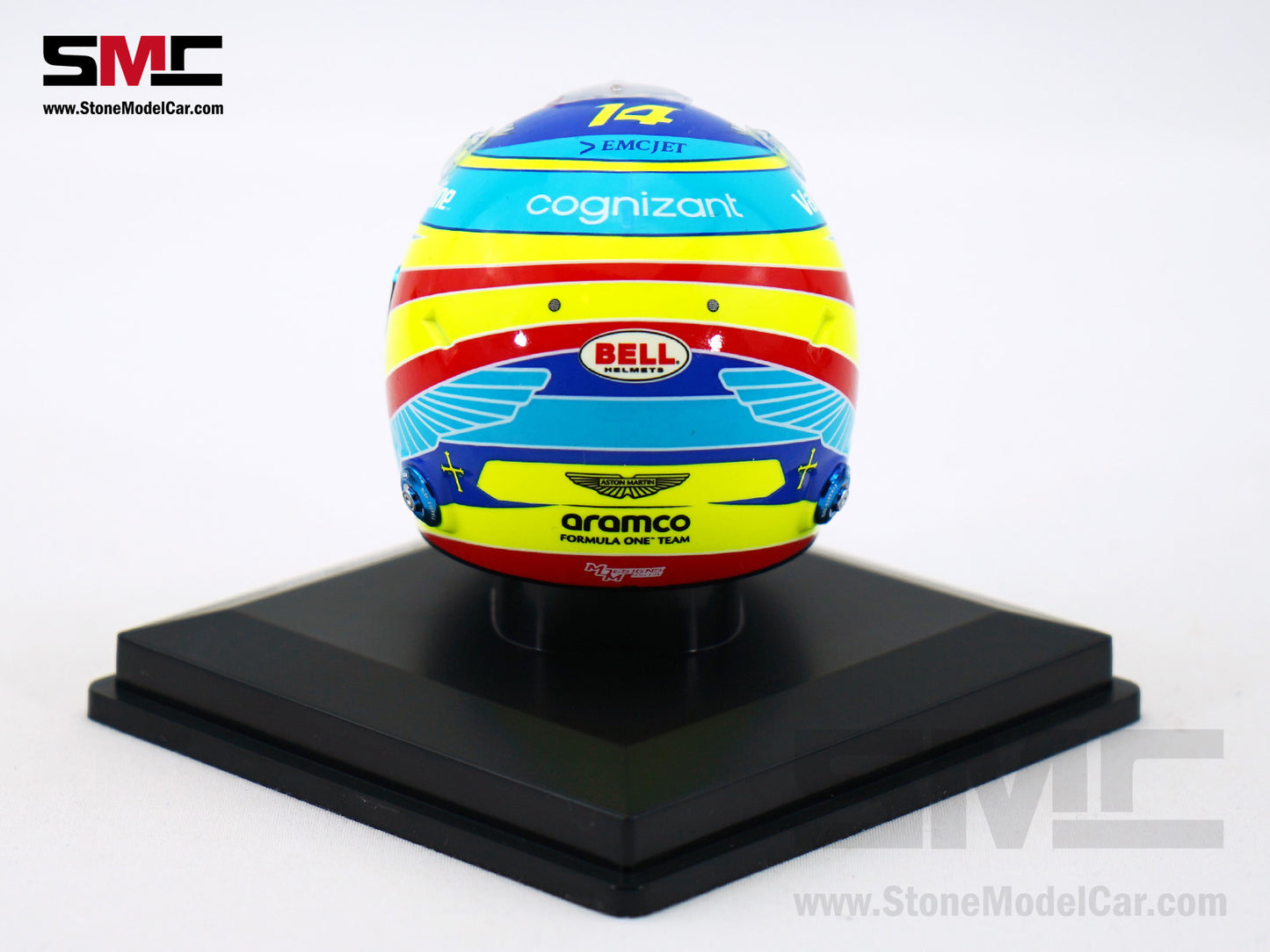 Aston Martin F1 AMR25 #14 Fernando Alonso Season 2025 Spark 1:5 Miniature Helmet Model