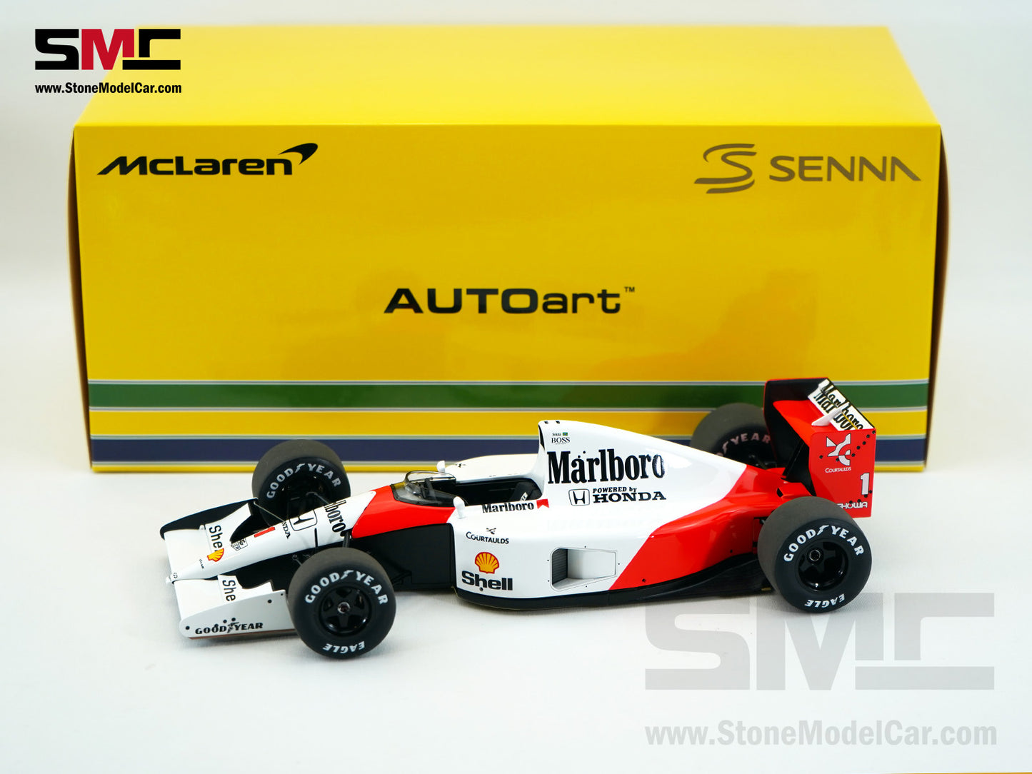 Mclaren F1 MP4/6 #1 Ayrton Senna 1991 World Champion Full Open 1:18 AUTOart w/ Decal