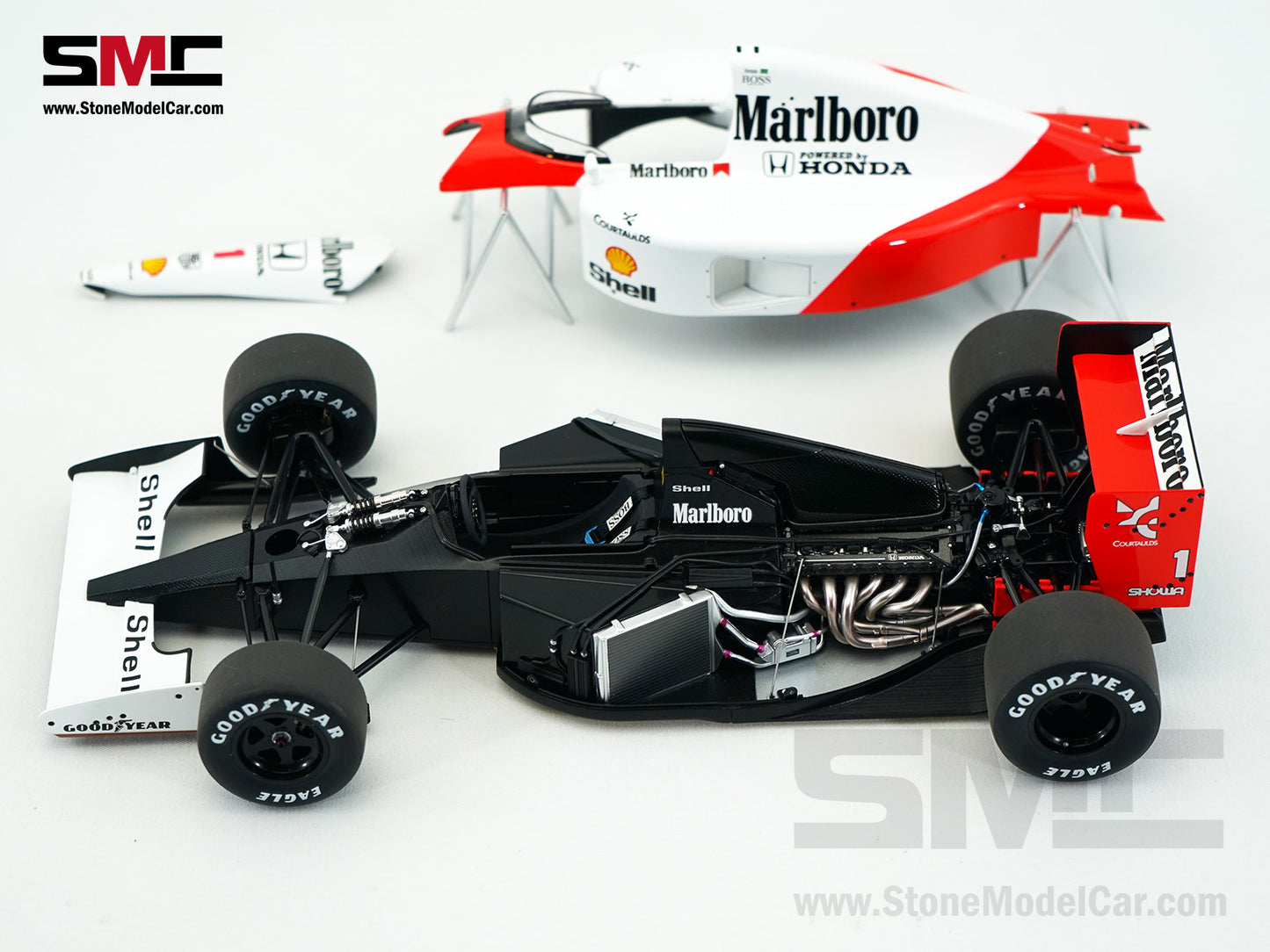 Mclaren F1 MP4/6 #1 Ayrton Senna 1991 World Champion Full Open 1:18 AUTOart w/ Decal