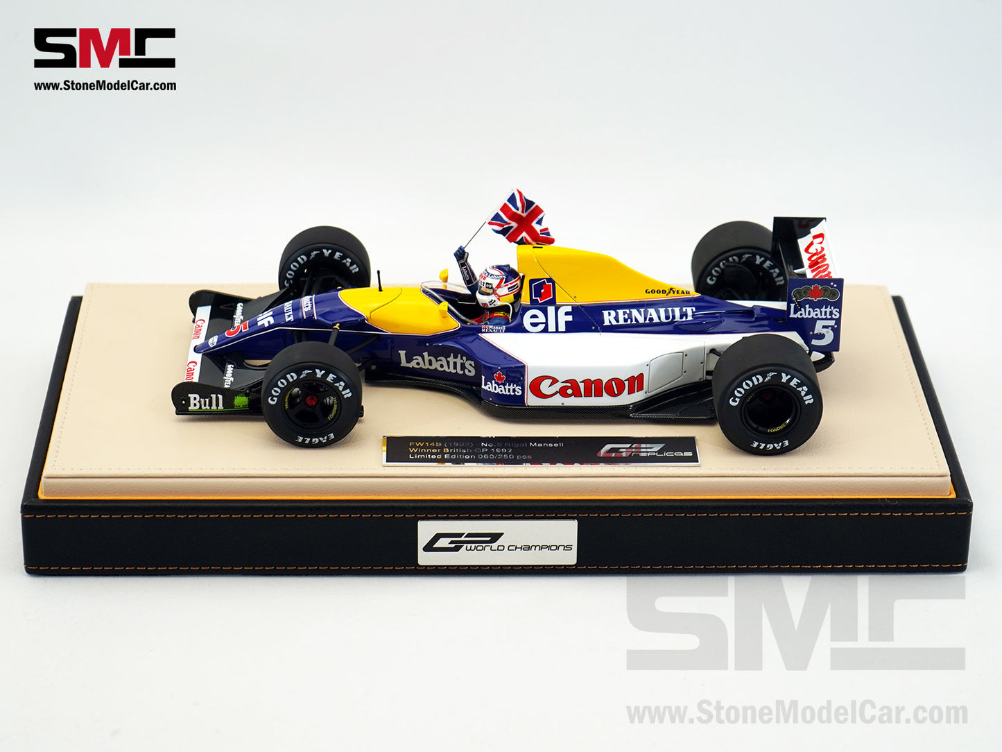 Williams F1 FW14B #5 Nigel Mansell British GP 1992 World Champion 1:18 GP Replicas GPWC003