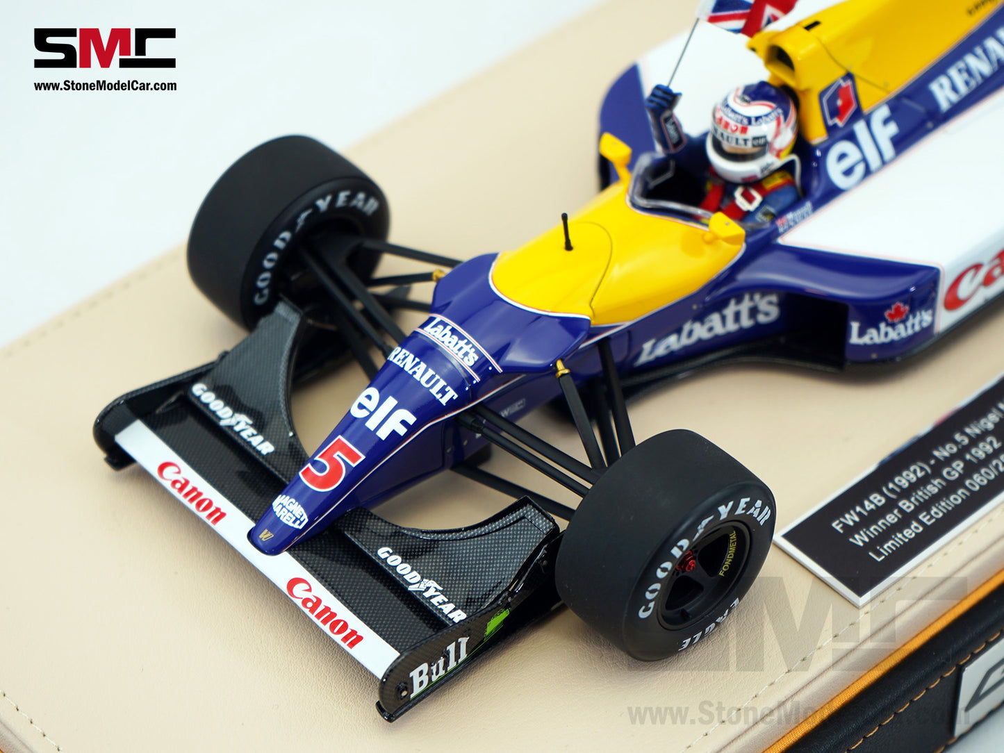 Williams F1 FW14B #5 Nigel Mansell British GP 1992 World Champion 1:18 GP Replicas GPWC003