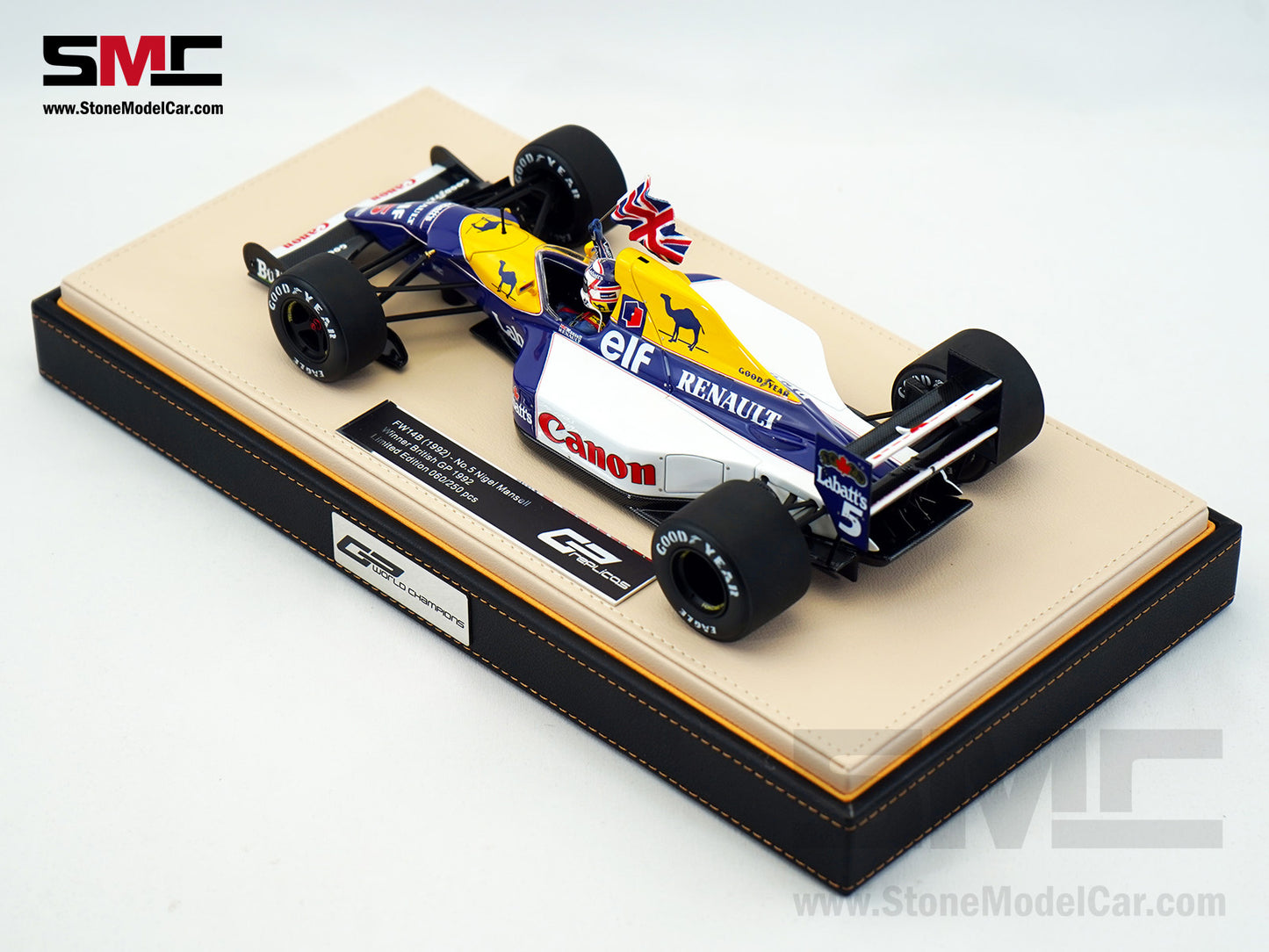 Williams F1 FW14B #5 Nigel Mansell British GP 1992 World Champion 1:18 GP Replicas with CAMEL
