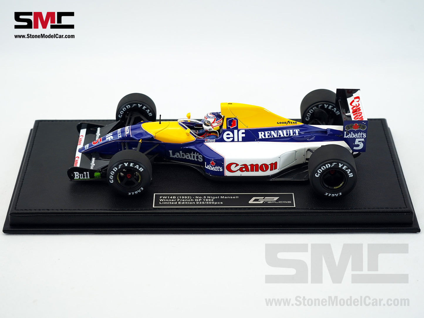 Williams F1 FW14B #5 Nigel Mansell French GP 1992 World Champion 1:18 GP Replicas GP050EWD
