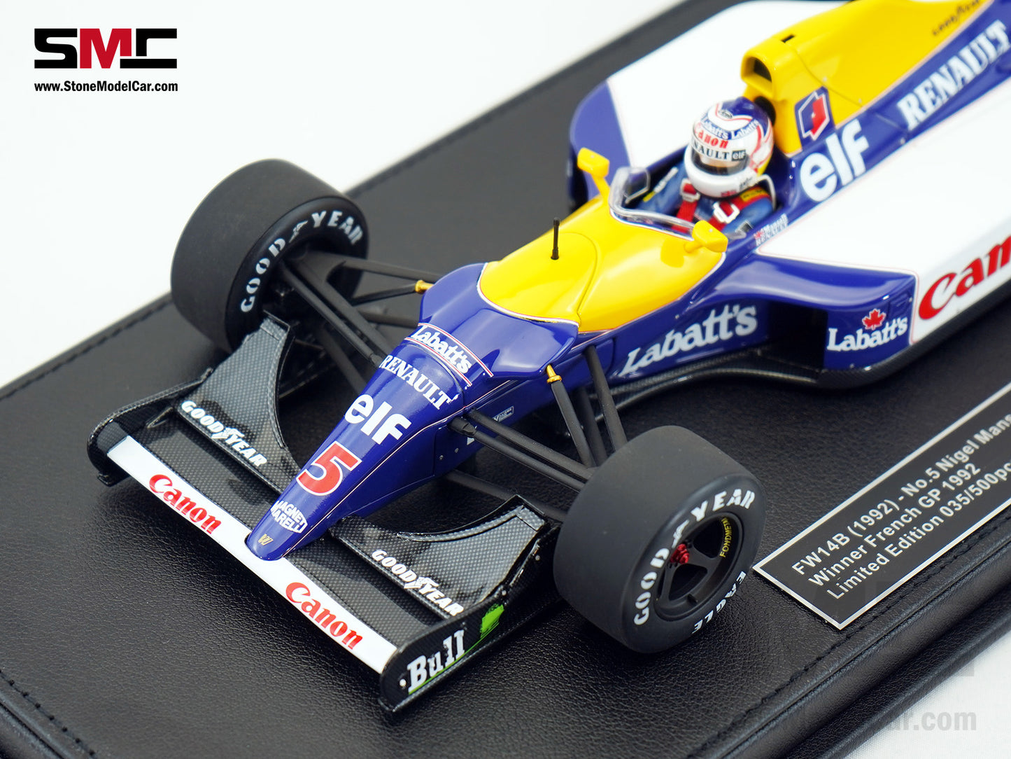 Williams F1 FW14B #5 Nigel Mansell French GP 1992 World Champion 1:18 GP Replicas GP050EWD