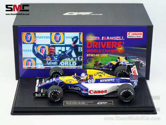 Williams F1 FW14B #5 Nigel Mansell French GP 1992 World Champion 1:18 GP Replicas w/ Decal