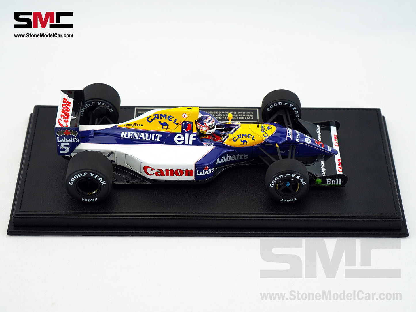 Williams F1 FW14B #5 Nigel Mansell French GP 1992 World Champion 1:18 GP Replicas w/ Decal