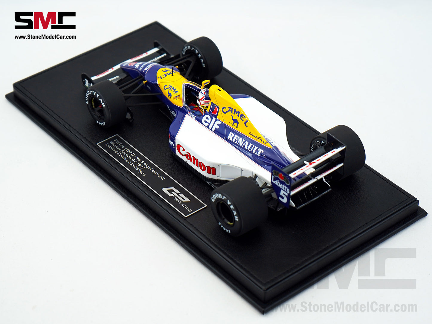 Williams F1 FW14B #5 Nigel Mansell French GP 1992 World Champion 1:18 GP Replicas w/ Decal