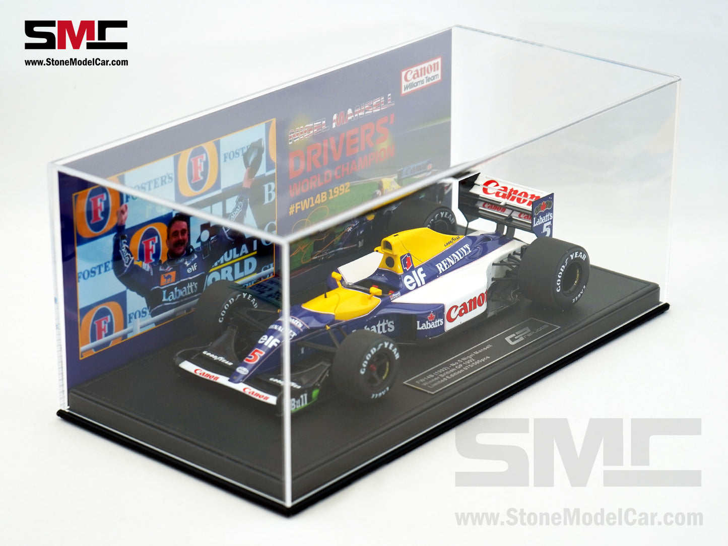 Williams F1 FW14B #5 Nigel Mansell British GP 1992 World Champion 1:18 GP Replicas GP050D