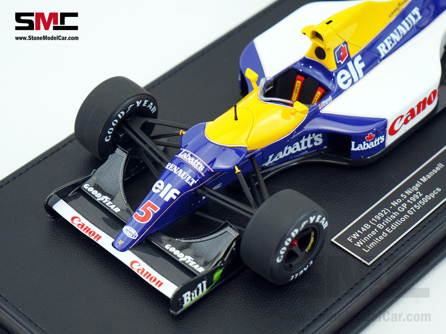 Williams F1 FW14B #5 Nigel Mansell British GP 1992 World Champion 1:18 GP Replicas GP050D