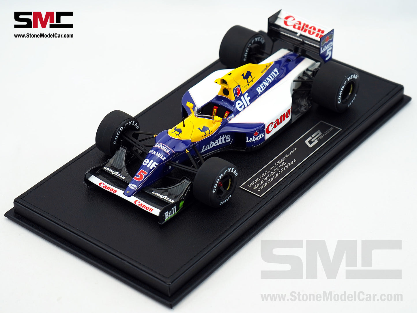 Williams F1 FW14B #5 Nigel Mansell British GP 1992 World Champion 1:18 GP Replicas with Decal