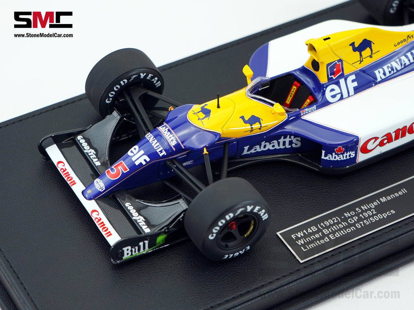 Williams F1 FW14B #5 Nigel Mansell British GP 1992 World Champion 1:18 GP Replicas with Decal