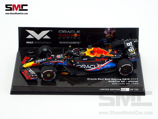 Red Bull F1 RB19 #1 Max Verstappen Winner US Austin GP 2023 World Champion 1:43 MINICHAMPS